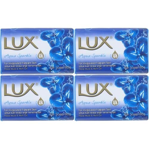 Lux Sabun 80GR Aqua Sparkle (Su Gibi Işıltı) (4 Lü Set)