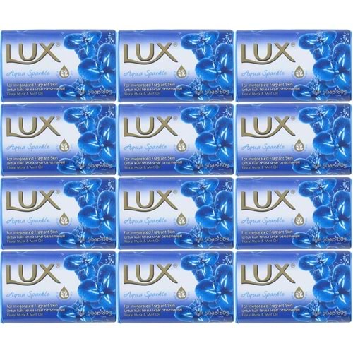 Lux Sabun 80GR Aqua Sparkle (Su Gibi Işıltı) (12 Li Set)