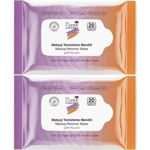 Lux Makyaj Temizleme Mendili Havlu 40 Yaprak (2PK*20)