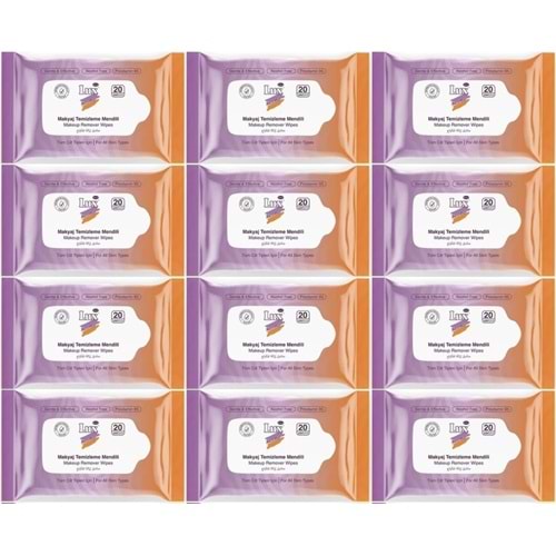 Lux Makyaj Temizleme Mendili Havlu 240 Yaprak (12PK*20)