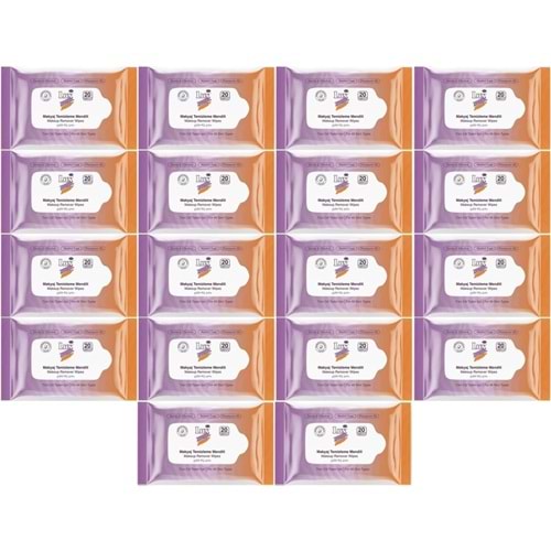 Lux Makyaj Temizleme Mendili Havlu 360 Yaprak (18PK*20)