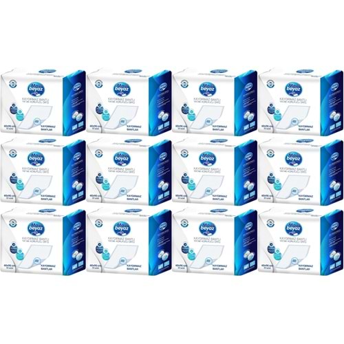 Mavi Beyaz Yetişkin Alt Açma Yatak Koruyucu Örtü 60*90CM 360 Adet (12PK*30) Kaydırmaz Bantlı