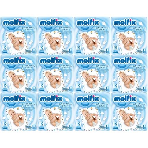 Molfix Bebek Bakım Alt Açma Örtüsü 12 Li Set 120 Adet (12Pk*10)