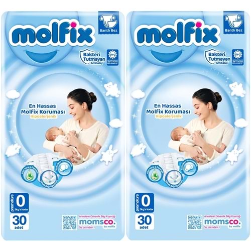 Molfix Bebek Bezi Ekonomik 0 Beden 0-3 KG Prematüre 60 Adet