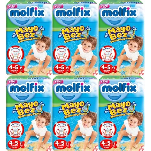 Molfix SwimminG Pants Mayo Bez Beden :4-5 9-15 KG 66 Adet