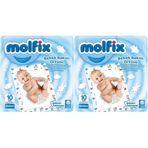 Molfix Bebek Bakım Alt Açma Örtüsü 2 Li Set 20 Adet (2Pk*10)