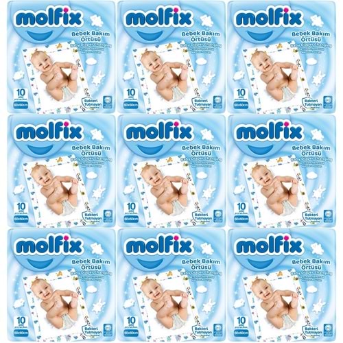 Molfix Bebek Bakım Alt Açma Örtüsü 9 Lu Set 90 Adet (9Pk*10)