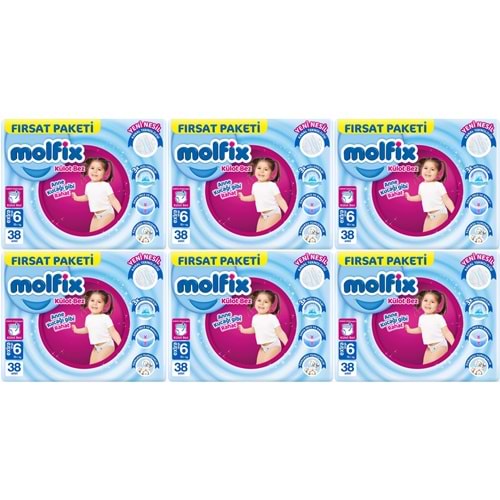 Molfix Külot Bebek Bezi 6 Beden 15+ KG Extra Large 228 Adet Ekstra Fırsat Pk