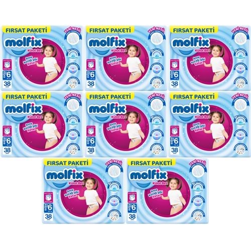 Molfix Külot Bebek Bezi 6 Beden 15+ KG Extra Large 304 Adet Dev Ekonomik Fırsat Pk
