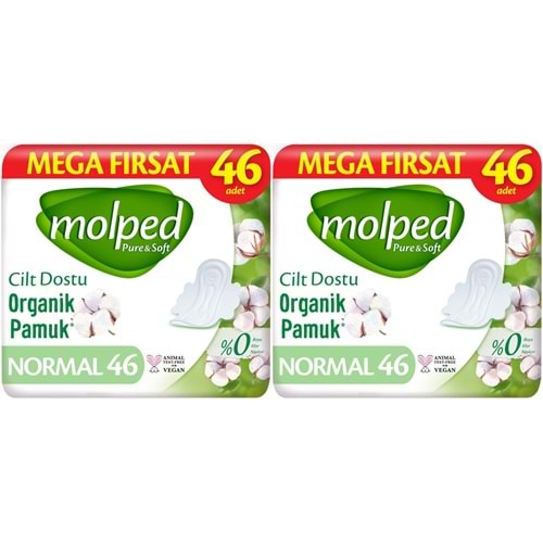 Molped Pure&Soft Hijyenik Ped Normal 92 (2PK*46) Adet Mega Pk