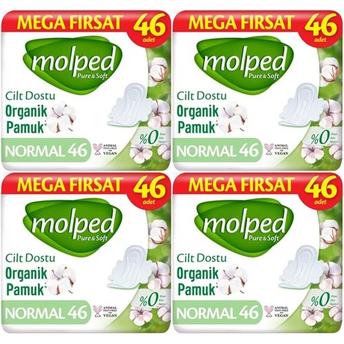 Molped Pure&Soft Hijyenik Ped Normal 184 (4PK*46) Adet Mega Pk
