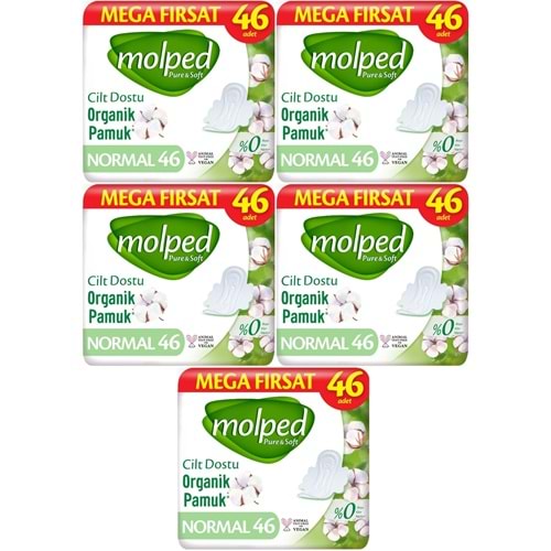 Molped Pure&Soft Hijyenik Ped Normal 230 (5PK*46) Adet Mega Pk