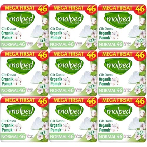 Molped Pure&Soft Hijyenik Ped Normal 414 (9PK*46) Adet Mega Pk