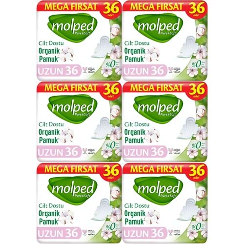 Molped Pure&Soft Hijyenik Ped Uzun 216 (6PK*36) Adet Mega Pk