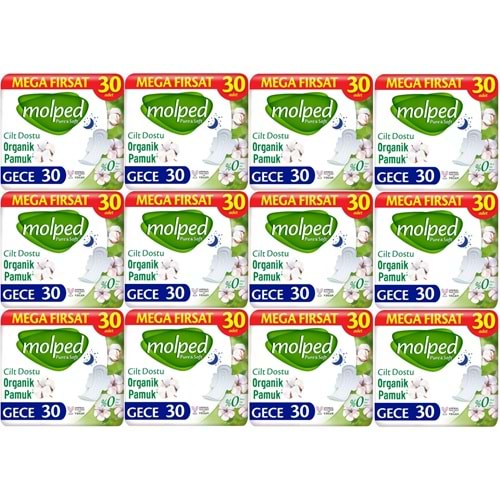 Molped Pure&Soft Hijyenik Ped Gece 360 (12PK*30) Adet Mega Pk