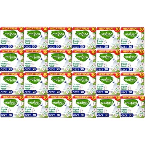 Molped Pure&Soft Hijyenik Ped Gece 720 (24PK*30) Adet Mega Pk