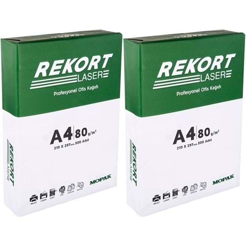 Mopak Rekort A4 80GR/M2 Fotokopi Kağıdı 1000 Adet (2PK*500)