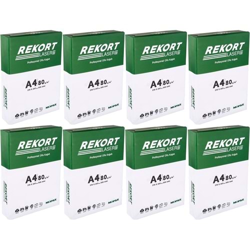 Mopak Rekort A4 80GR/M2 Fotokopi Kağıdı 4000 Adet (8PK*500)