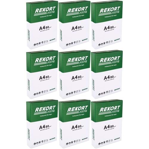 Mopak Rekort A4 80GR/M2 Fotokopi Kağıdı 4500 Adet (9PK*500)