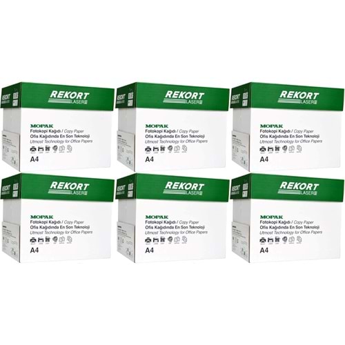 Mopak Rekort A4 80GR/M2 Fotokopi Kağıdı 12500 Adet (30PK*500)