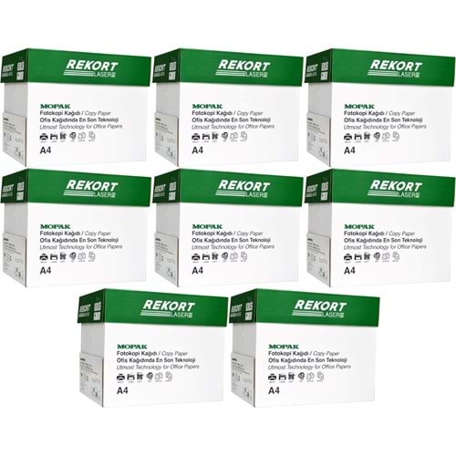 Mopak Rekort A4 80GR/M2 Fotokopi Kağıdı 20000 Adet (40PK*500)