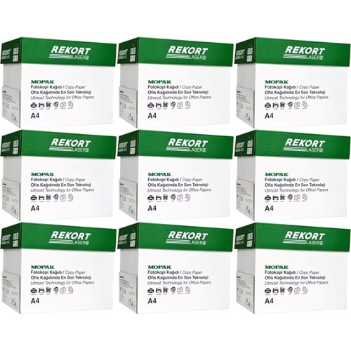 Mopak Rekort A4 80GR/M2 Fotokopi Kağıdı 22500 Adet (45PK*500)