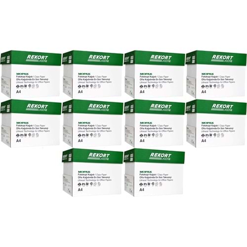 Mopak Rekort A4 80GR/M2 Fotokopi Kağıdı 25000 Adet (50PK*500)