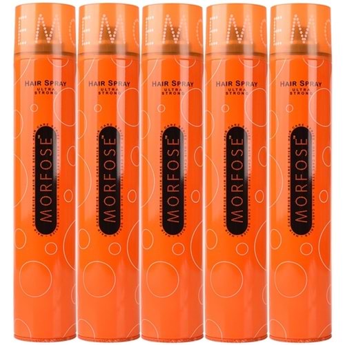 Morfose Saç Spreyi 400ML Ultra Sert (Turuncu) (5 Li Set)