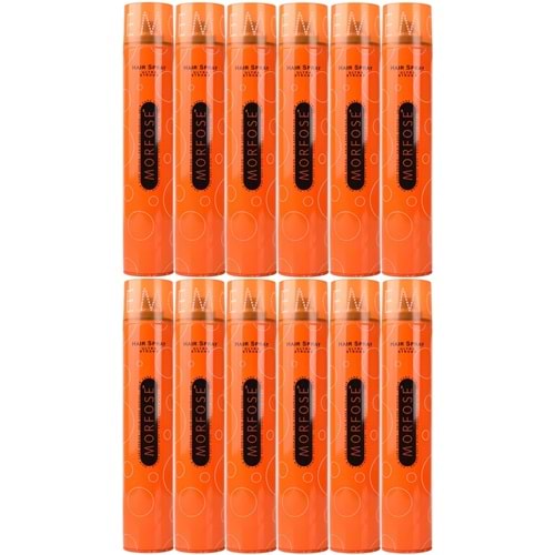 Morfose Saç Spreyi 400ML Ultra Sert (Turuncu) (12 Li Set)