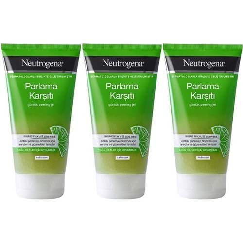 Neutrogena Parlama Karşıtı Yağsız Peeling Jel 150ML (3 Lü Set)