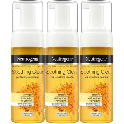 Neutrogena Soothing Clear Yüz Temizleme Köpüğü 150ML (3 Lü Set)