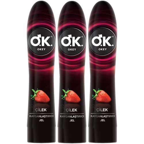 Okey Kayganlaştırıcı Jel 100ML Çilekli (3 Lü Set)