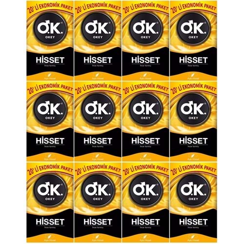 Okey Prezervatif 240 Adet Hisset Ekonomik Pk (12PK*20)