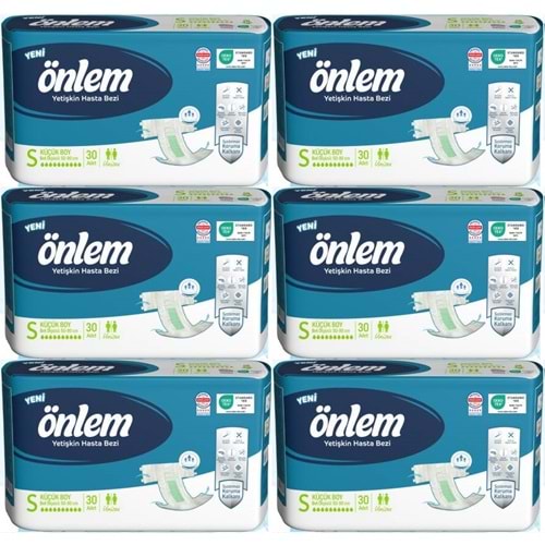 Önlem Yetişkin Bezi Bel Bantlı Tekstil Yüzey S - Small - Küçük 180 Adet (6PK*30)