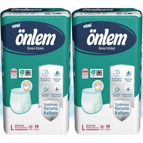 Önlem Emici Külot Yetişkin Bezi L - Large - Büyük 60 Adet (2PK*20)
