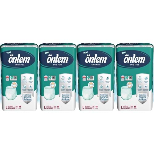 Önlem Emici Külot Yetişkin Bezi L - Large - Büyük 120 Adet (4PK*20)