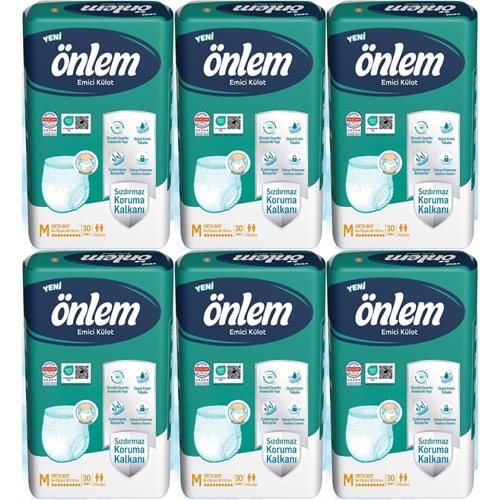 Önlem Emici Külot Yetişkin Bezi M - Medium - Orta 180 Adet (6PK*30)