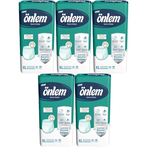 Önlem Emici Külot Yetişkin Bezi XL- Extra Large - Ekstra Büyük 150 Adet (5PK*30)