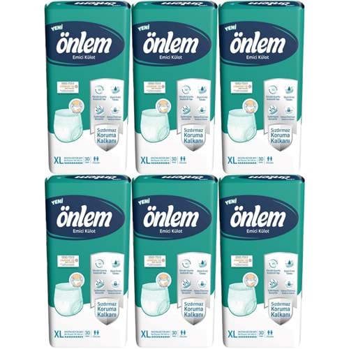 Önlem Emici Külot Yetişkin Bezi XL- Extra Large - Ekstra Büyük 180 Adet (6PK*30)
