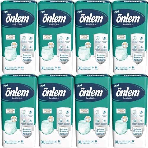 Önlem Emici Külot Yetişkin Bezi XL- Extra Large - Ekstra Büyük 240 Adet (8PK*30)