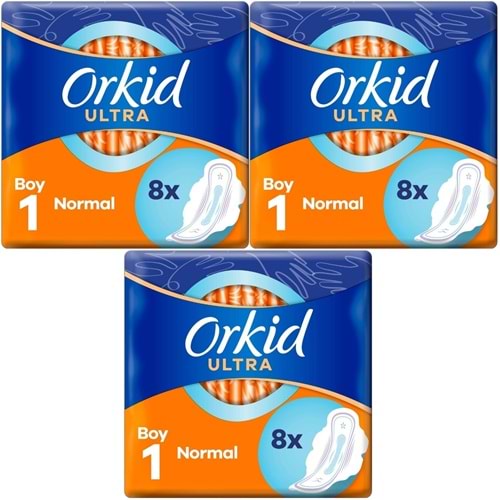 Orkid Hijyenik Ped Ultra Extra Normal 24 Adet Standart Pk (3PK*8)