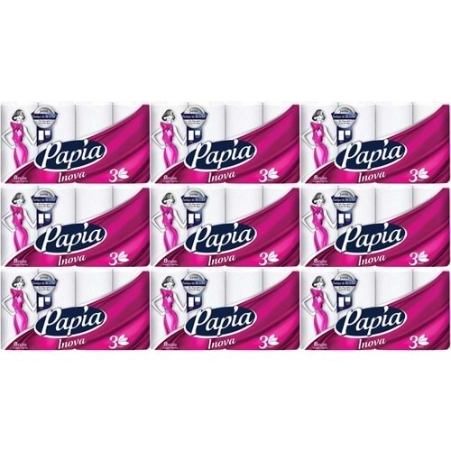 Papia kağıt Havlu (3 Katlı) 72 Li Set Inova (9PK*8)
