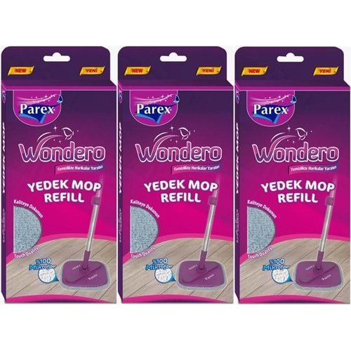 Parex Wondero Yedek Paspas Mop Refill (3 Lü Set)