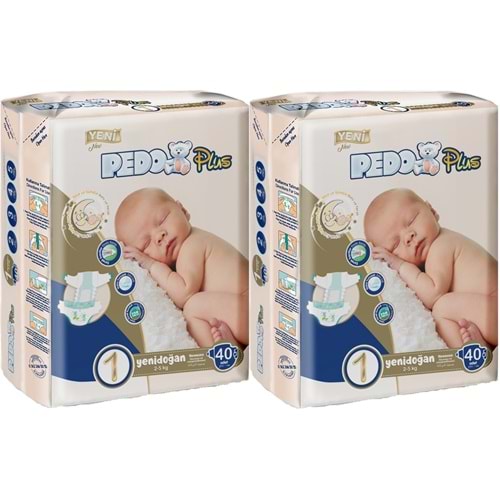 Pedo Plus Bebek Bezi 1 Beden 2-5 KG Yeni Doğan 80 Adet Jumbo Ekonomik Pk