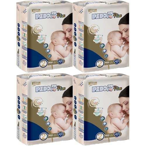 Pedo Plus Bebek Bezi 2 Beden 3-6 KG Mini 160 Adet Jumbo Aylık Pk