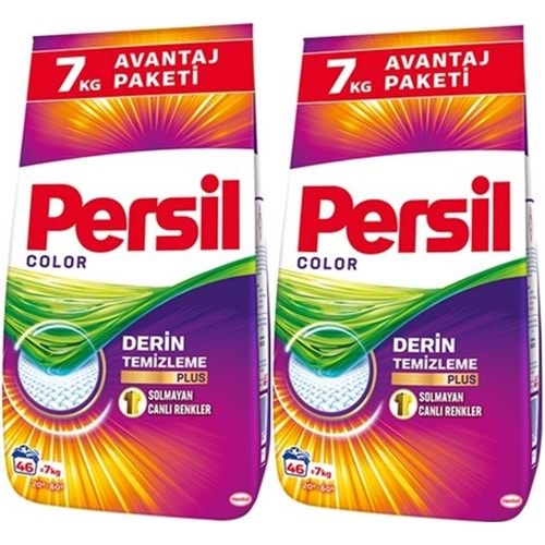 Persil Matik Toz Çamaşır Deterjanı 14 KG Color/Renkli (92 Yıkama) (2PK*7KG)
