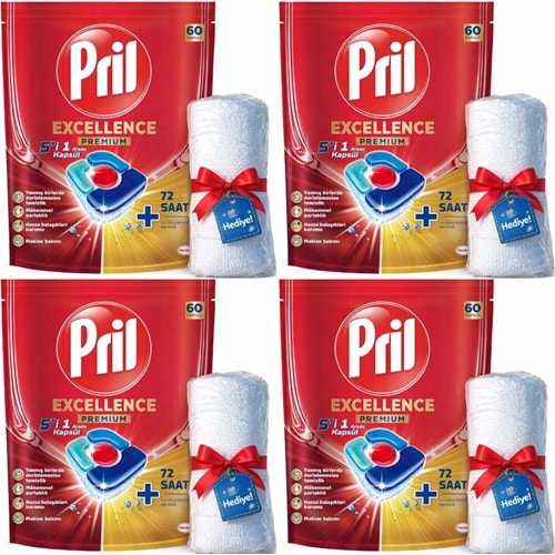 Pril Bulaşık Makinesi Deterjanı Kapsül Tablet Excellence Premium 5 i 1 Arada 240 Adet (4PK*60)
