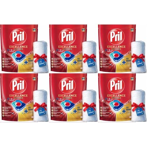 Pril Bulaşık Makinesi Deterjanı Kapsül Tablet Excellence Premium 5 i 1 Arada 360 Adet (6PK*60)