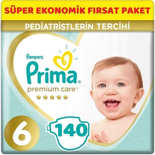 Prima Premium Care Bebek Bezi 6 Beden 13+ KG Extra Large 140 Adet Süper Ekonomik Fırsat Pk