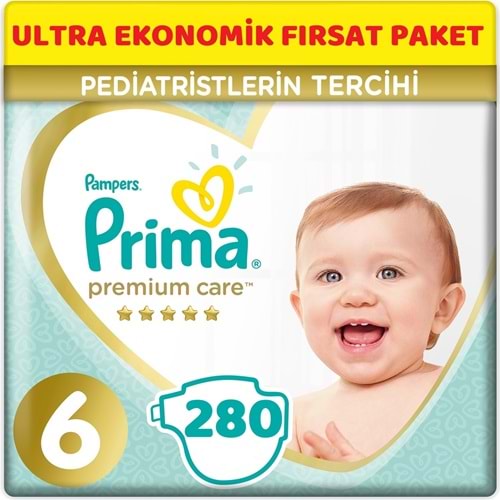 Prima Premium Care Bebek Bezi 6 Beden 13+ KG Extra Large 280 Adet Ultra Ekonomik Fırsat Pk